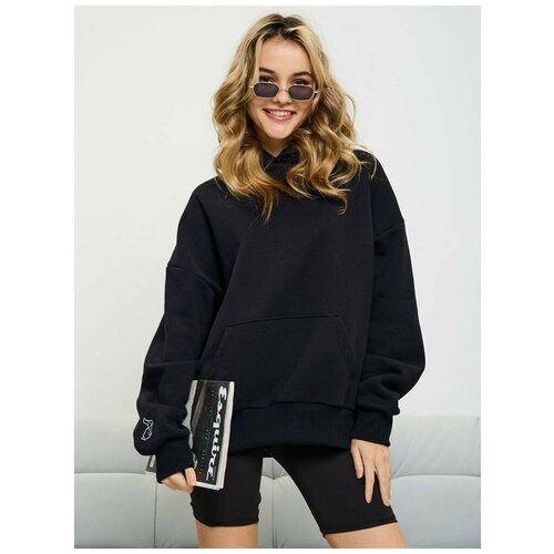 фото Худи унисекс "black" оверсайз s/m rabbit hole