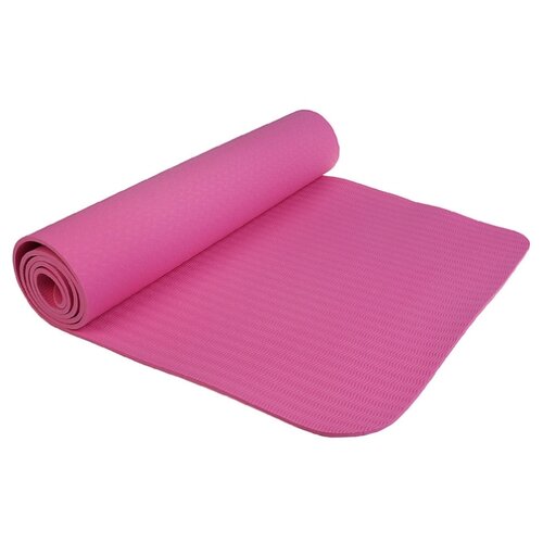 фото Коврик sangh yoga mat, 183х61х0.6 см розовый однотонный