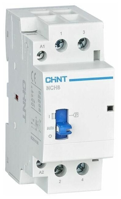 Контактор модульный NCH8-20M/20 AC 220-240В 50/60Гц ручное управление (R) CHINT 257409