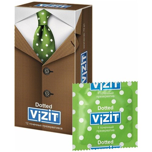 ViZiT / Презервативы ViZiT Dotted с точечным рифлением 12шт 2 уп презервативы vizit dotted 18 шт