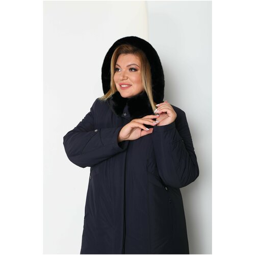 Пальто женское зимнее Кармельстиль стеганное пальто с искусственным мехом под кролик верхняя одежда женское пальто приталенное зимнее пальто