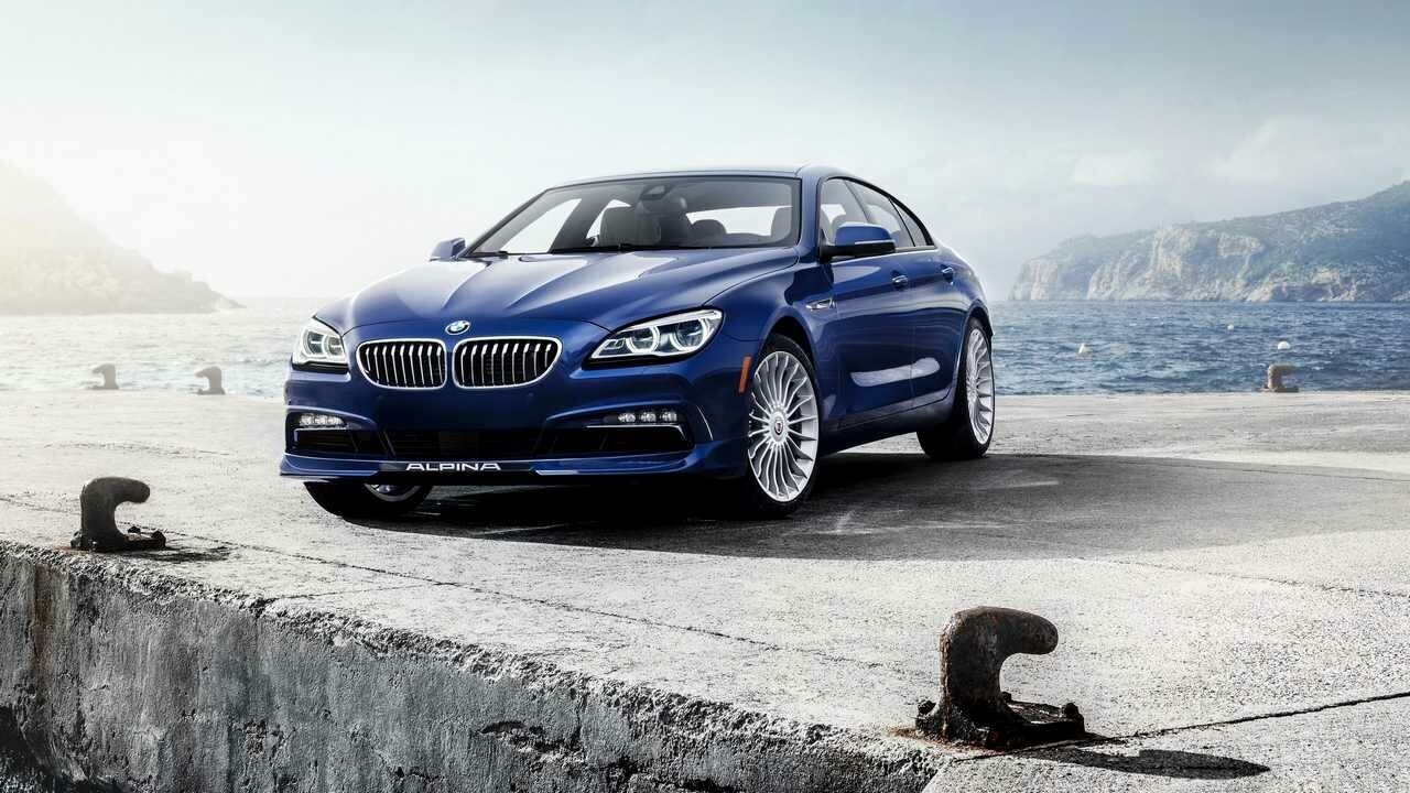 Картина на холсте 60x110 LinxOne "2015 Alpina xDrive F06 Gran" интерьерная для дома / на стену / на кухню / с подрамником