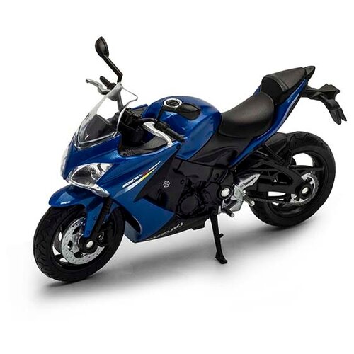 Мотоцикл Welly Suzuki GSX S1000F (12844P) 1:18, 13 см, синий