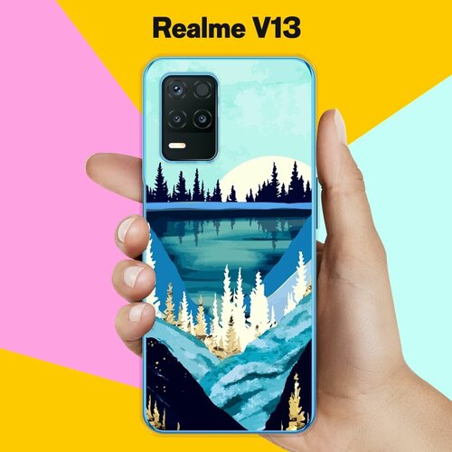 Силиконовый чехол на realme V13 Пейзаж 10 / для Реалми Ви 13 5 Джи силиконовый чехол на realme 5 пейзаж 13 для реалми 5