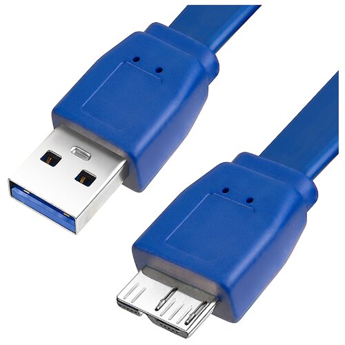 GCR Кабель 0.3m USB 3.0, AM/microB, синий