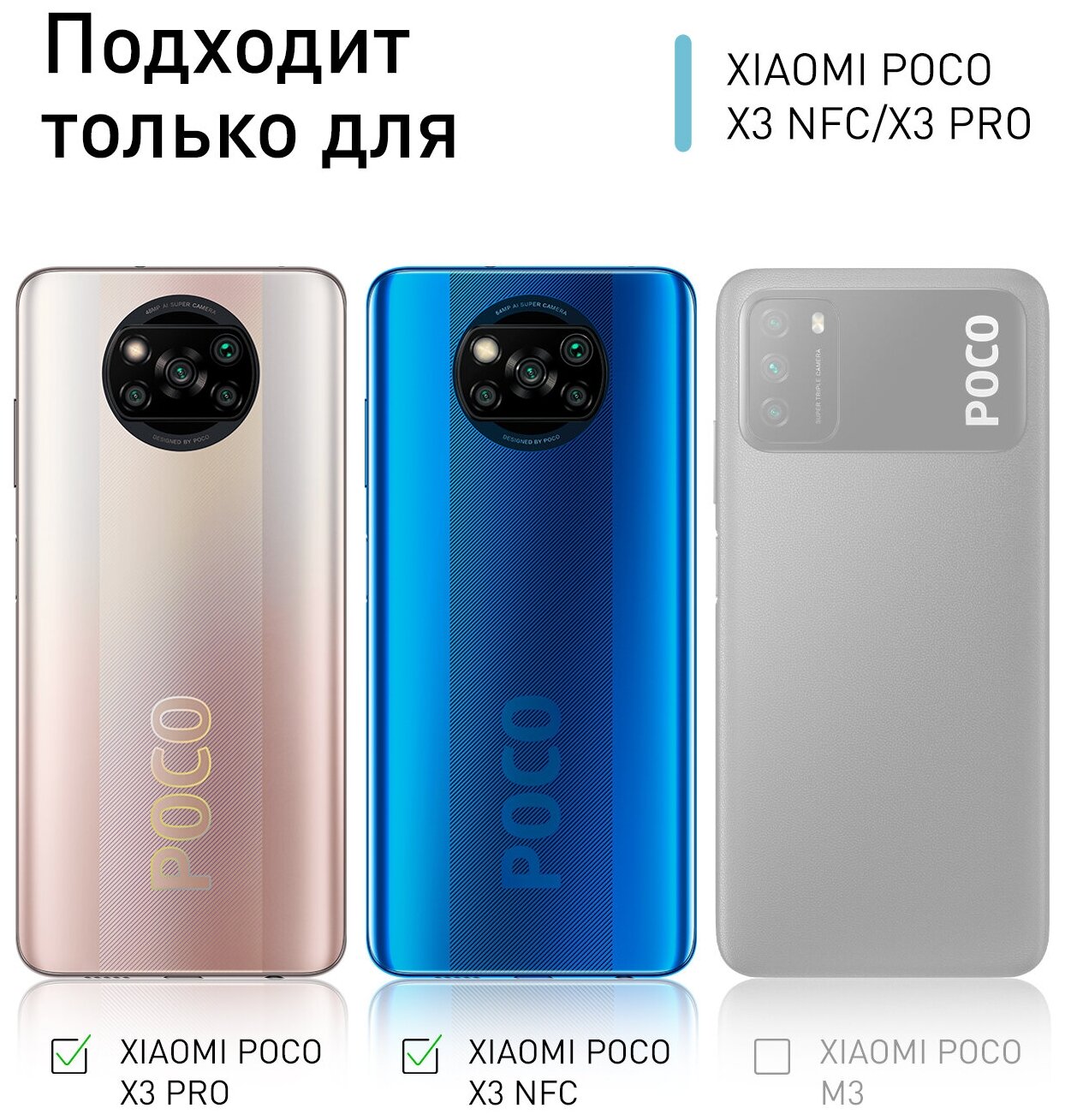 Матовый чехол ROSCO для Xiaomi Poco X3 NFC, Poco X3, Poco X3 Pro (Сяоми) с мягкой подкладкой (микрофибра), Soft-touch покрытие, силиконовый черный