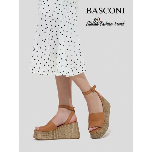 фото Basconi f20016b3-yp босоножки женский рыжий, натуральная кожа размер 36