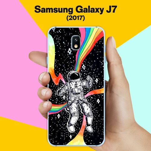 Силиконовый чехол на Samsung Galaxy J7 (2017) Астронавт 40 / для Самсунг Галакси Джей 7 2017 силиконовый чехол на samsung galaxy j7 2017 солнце для самсунг галакси джей 7 2017