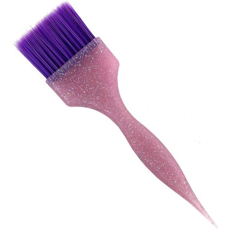 Gera Professional Кисть Идеал, фиолетовая щетина, цвет светло-фиолетовый с блестками