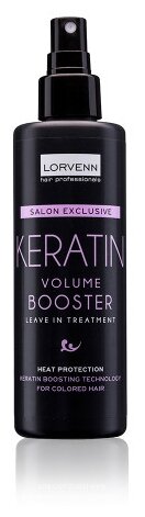 LORVENN Salon Exclusive Keratin Volume Booster Спрей-бустер для объема и укрепления волос, 200 мл, аэрозоль