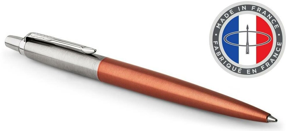 ручка шариковая Parker "Jotter Core Chelsea Orange CT", 1 мм, синяя, корпус оранжевый/хром - фото №11