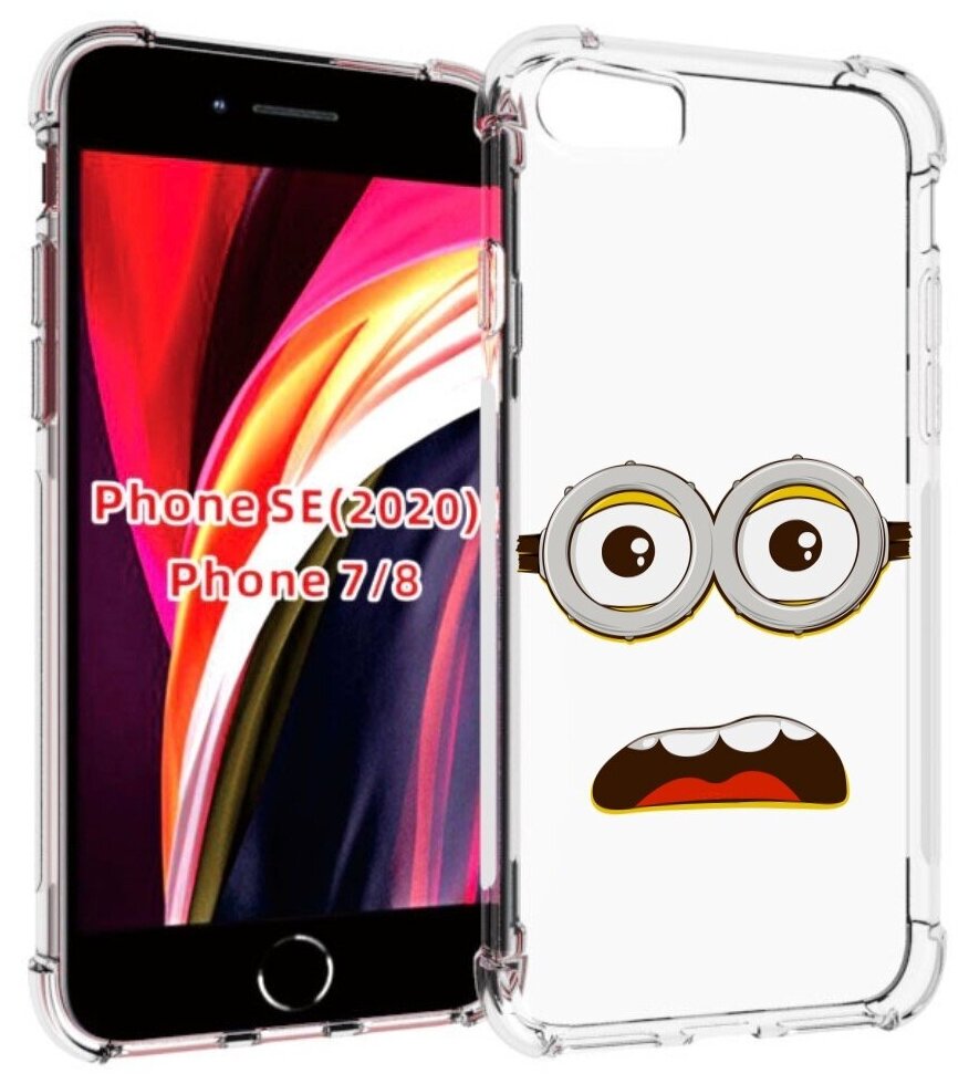 Чехол MyPads лицо-миньона для iPhone 7 4.7 / iPhone 8 / iPhone SE 2 (2020) / Apple iPhone SE3 2022 задняя-панель-накладка-бампер