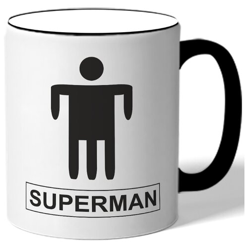 фото Кружка supermen , человек с трюмя ногами drabs