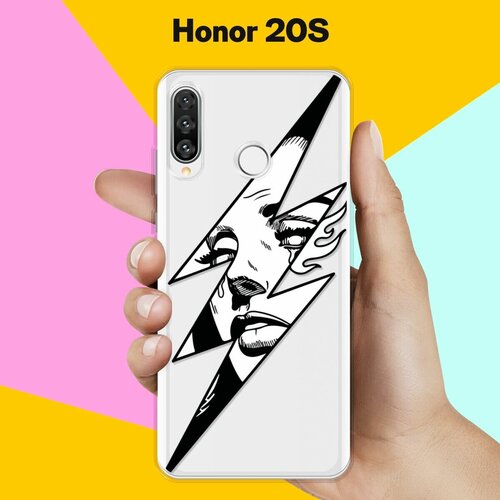 Силиконовый чехол Молния на Honor 20s силиконовый чехол на honor 20s хонор 20s голубые клематисы прозрачный