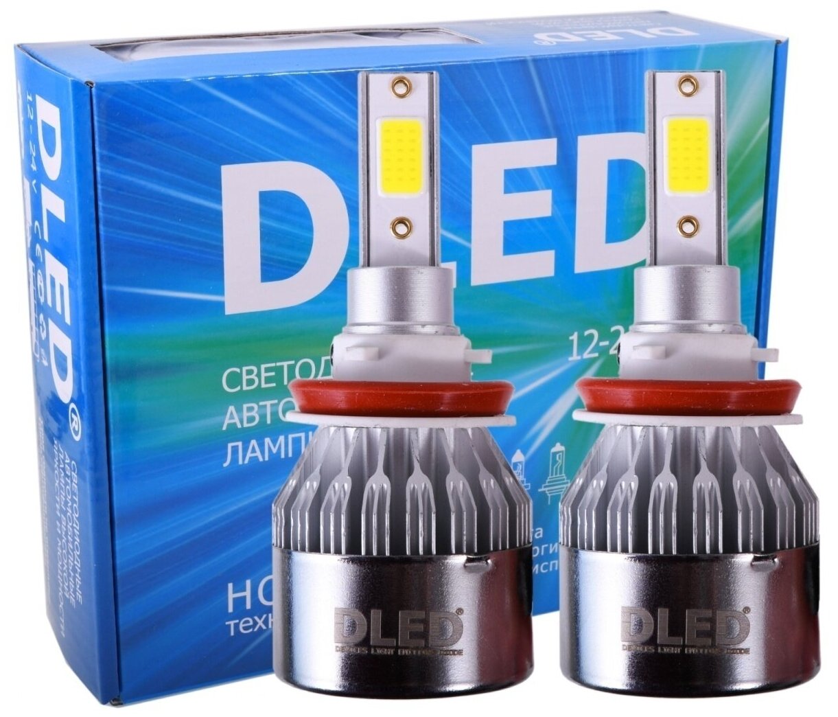 Автомобильная LED лампа DLED H11, C6 Original, 12V, 6500K, в наборе 2 шт 9864820