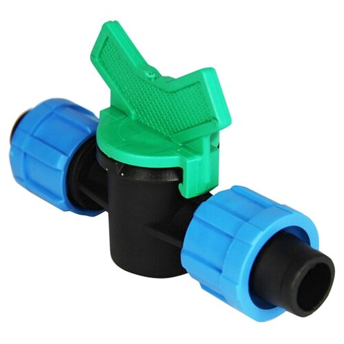 Кран проходной для ленты капельного полива d16мм 599₽