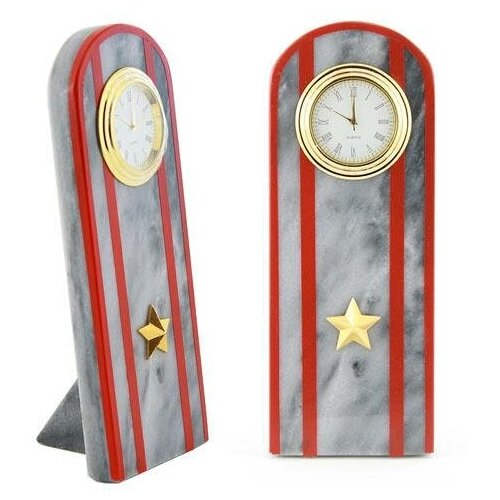 Часы Погон майор МВД камень мрамор