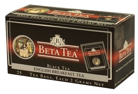 Чай Beta English Breakfast 2 г*25 пак. с/я конверт - фотография № 1
