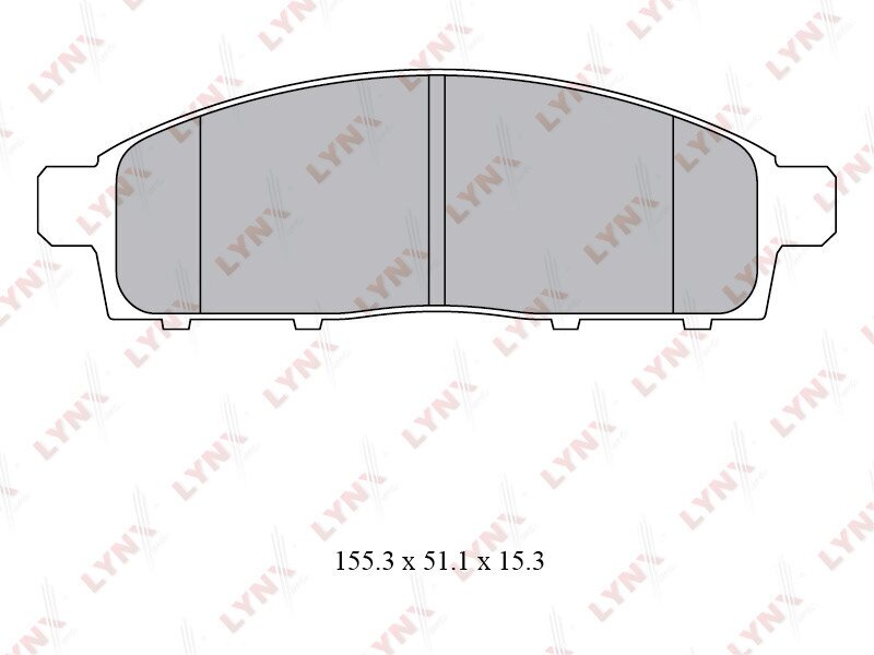 Колодки тормозные дисковые перед LYNXauto BD-5529