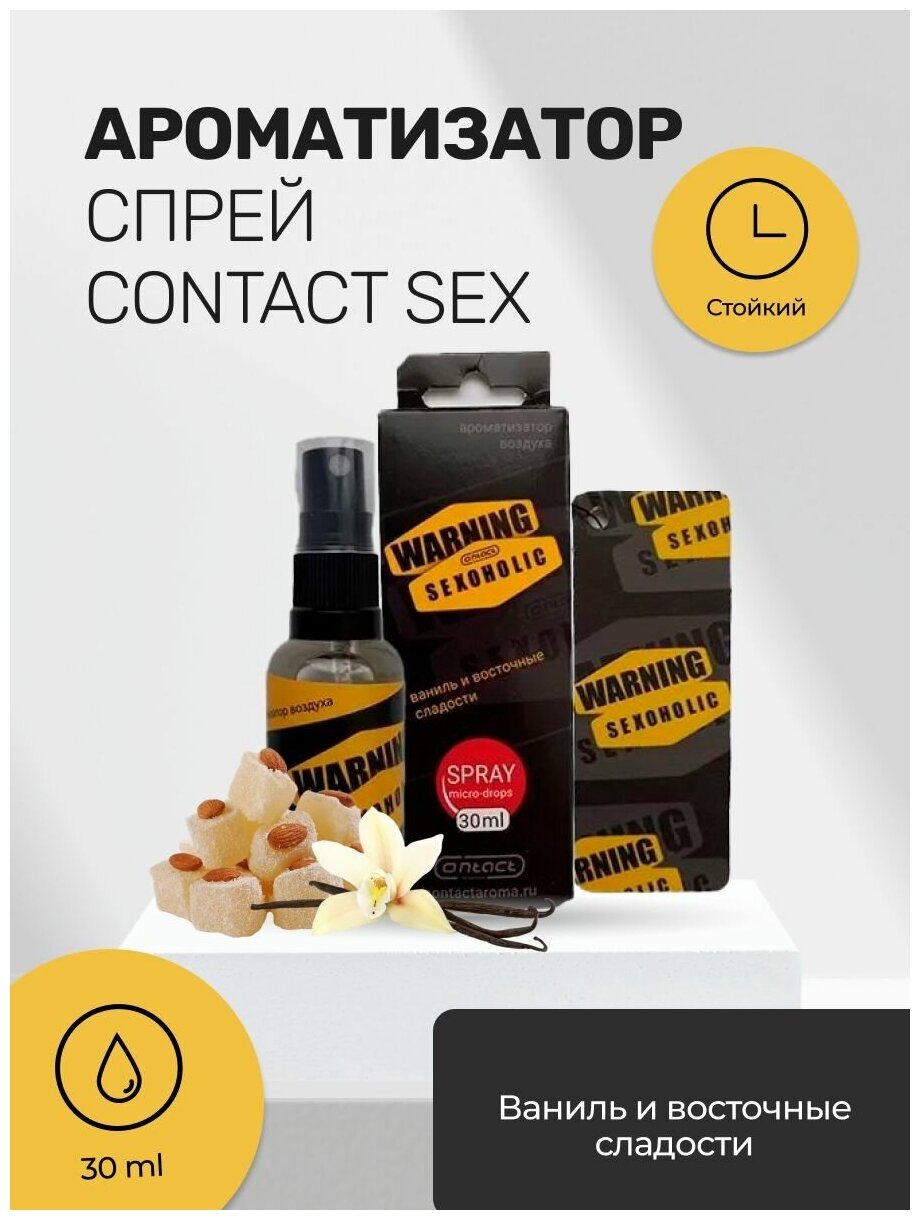 Ароматизатор 30мл стекло елка+спрей CONTACT WARNING SEXOHOLIC