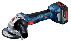 Аккумуляторная УШМ BOSCH GWS 180-Li 4.0Ач x1, GAL 18V-40 кейс, 125 мм