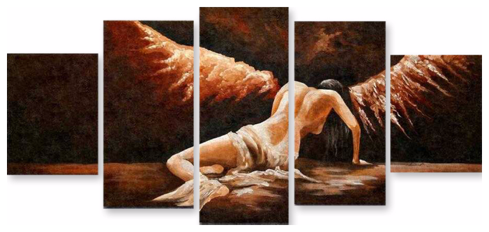 Модульная картина на холсте "Падший ангел" 90x43 см