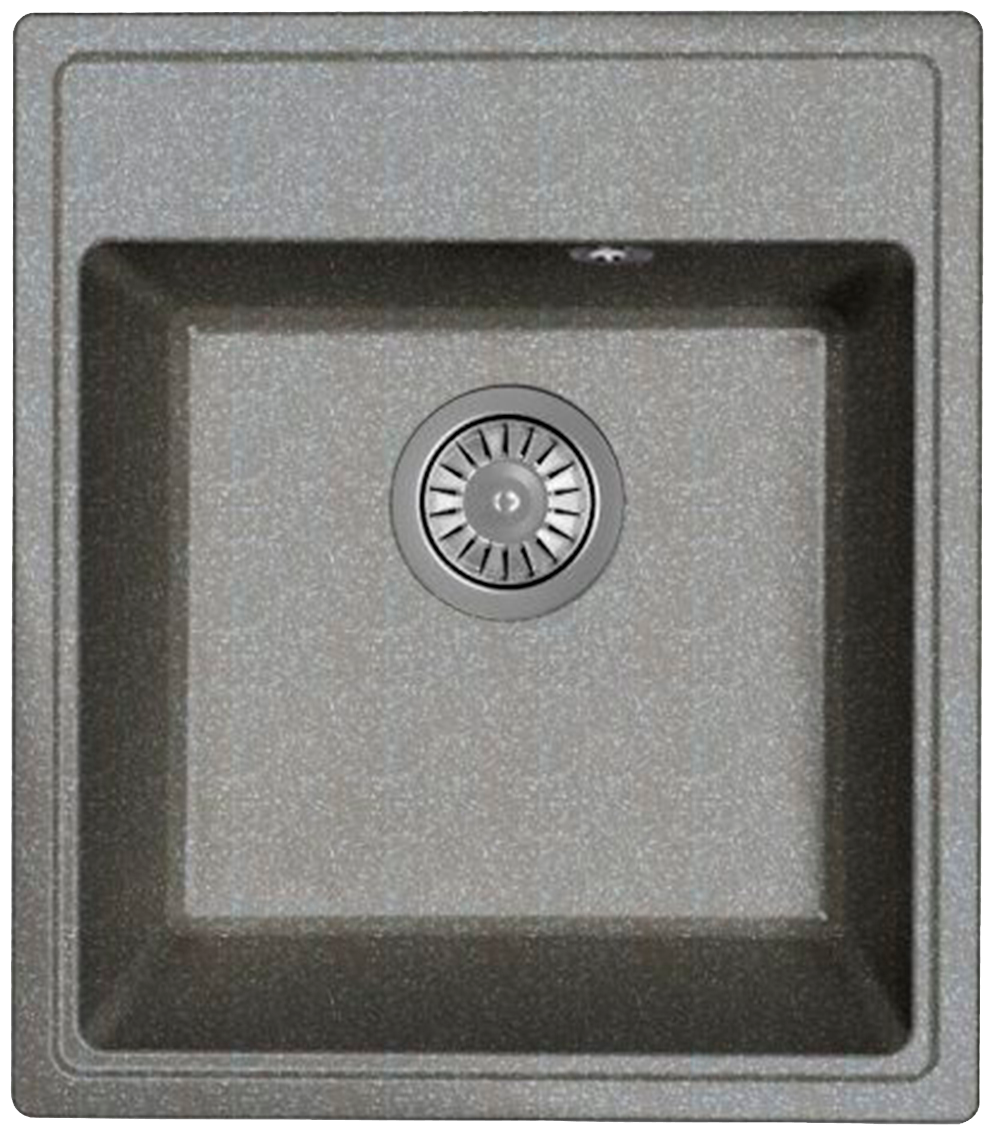 Мойка для кухни врезная каменная Dr. Gans Smart ОЛИВИЯ-420, цвет черный, прямоугольная, 420х480х197 мм / раковина для кухни