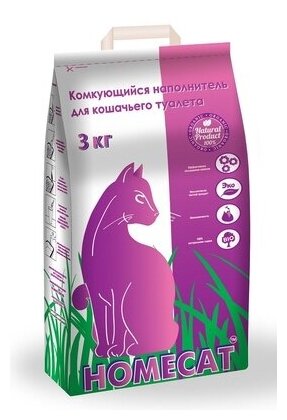 HOME CAT Ecoline Наполнитель Комкующийся