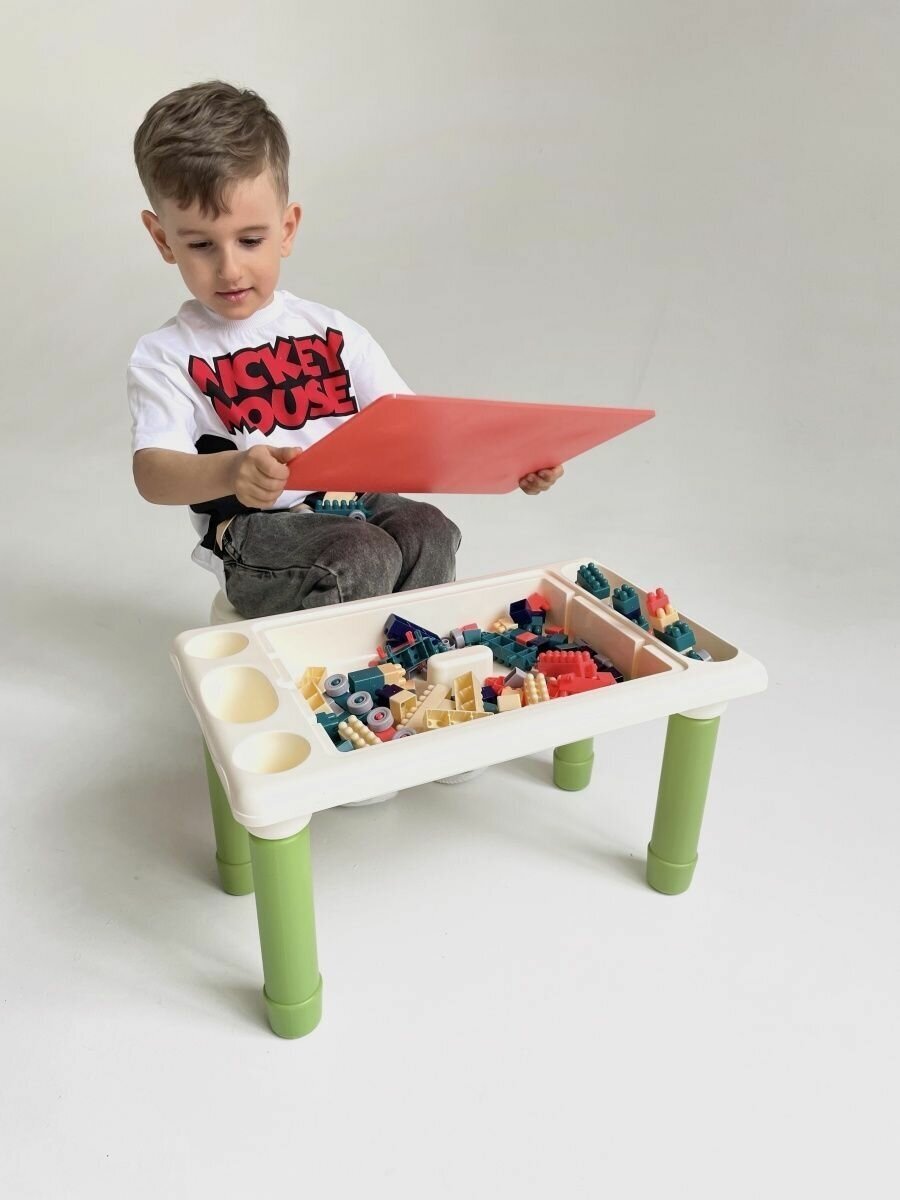 Детский развивающий стол и стул с конструктором - фотография № 7