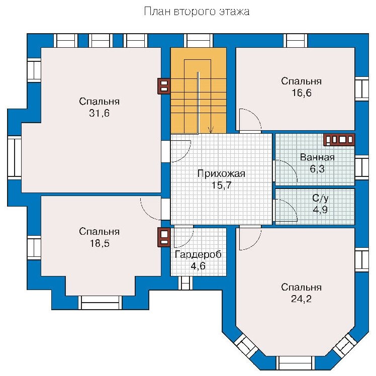 Проект кирпичного дома Catalog-Plans-40-11 (251,15кв.м, 14,8x13,76м, кирпич 510) - фотография № 2