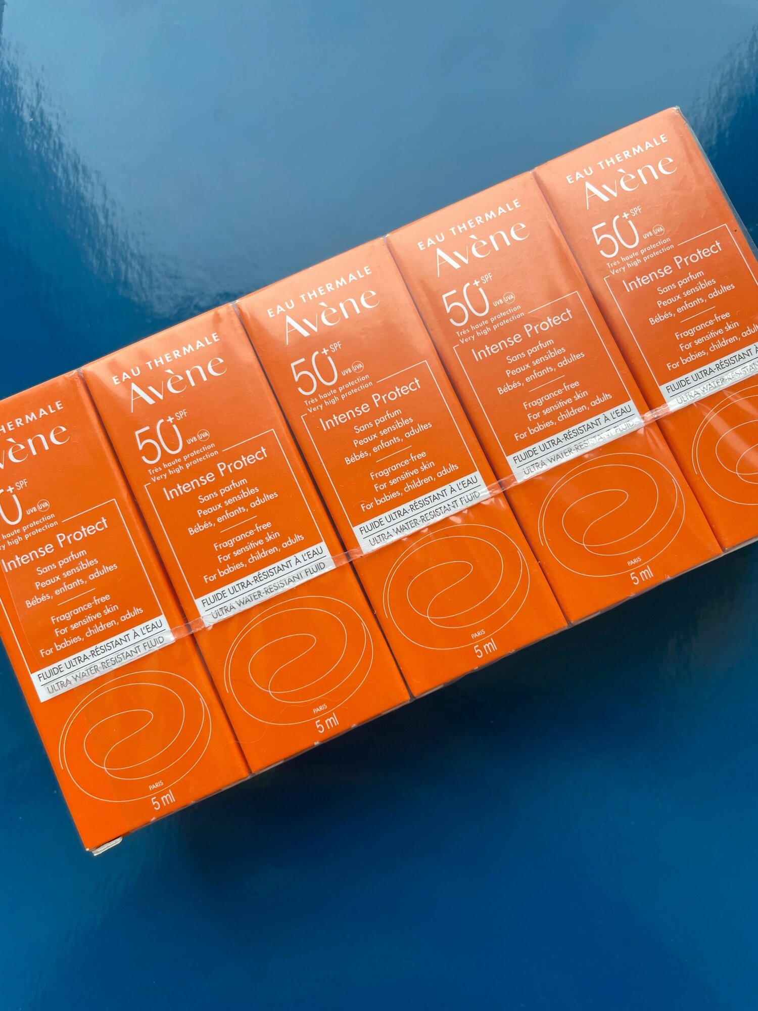 AVENE Intence Protect Ультра водостойкий солнцезащитный флюид SPF50+, набор 5 флаконов ПО 5 МЛ, 25 мл