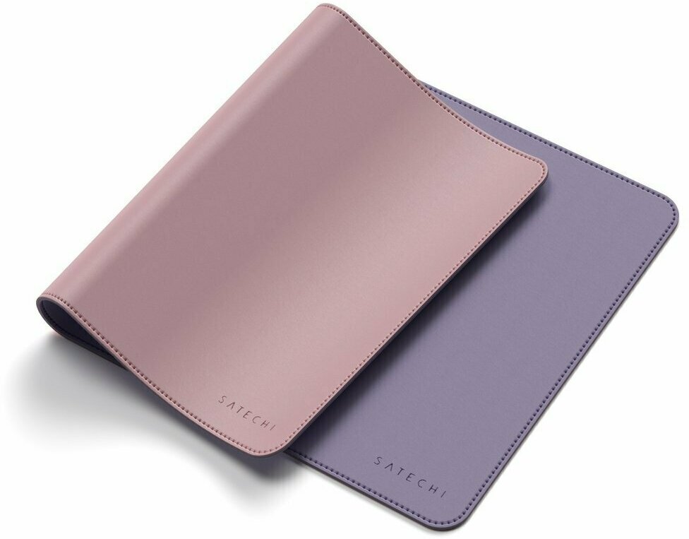 Коврик для мыши Satechi Dual Side ECO-Leather Deskmate, розовый, фиолетовый