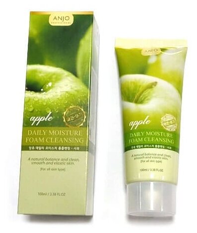 Anjo Professional увлажняющая  пенка для умывания с экстрактом яблока  Moisture Foam Cleansing Apple, 100 мл