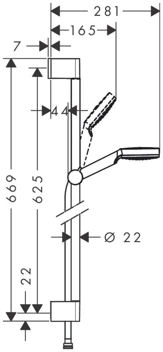 Душевой гарнитур Hansgrohe Crometta 26533400