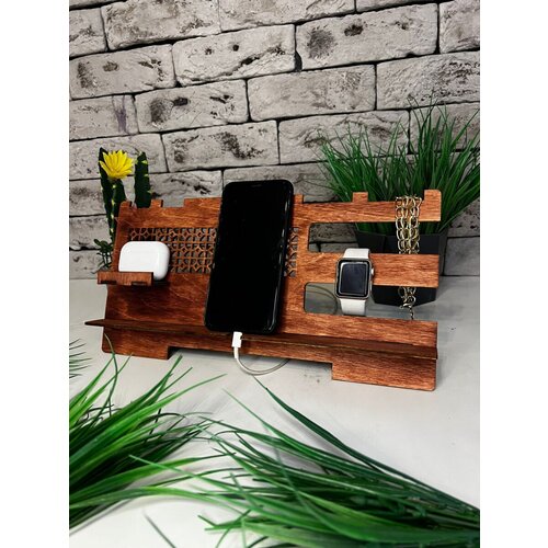 Деревянная подставка для телефона / Подставка под телефон и гаджеты