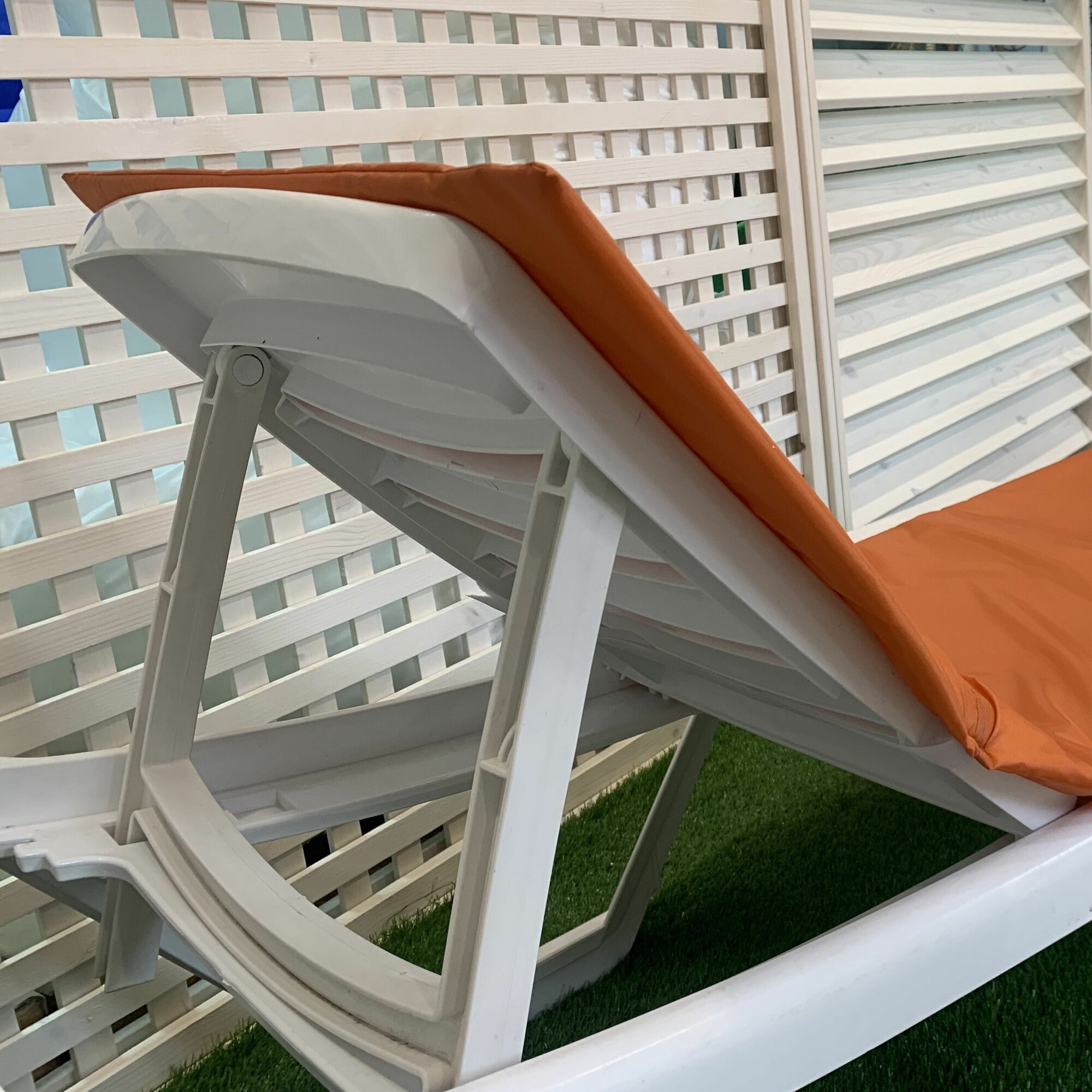 Матрас для шезлонга и лежака комплект 5 шт, терракот, коврик для пляжа, 180*50*1 см, чудо кресло, непромокаемый, Оксфорд, односекционный - фотография № 9