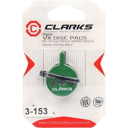Колодки дискового тормоза VX829C органика зеленые Clarks VX829C торм колодки диск clarks vx829c