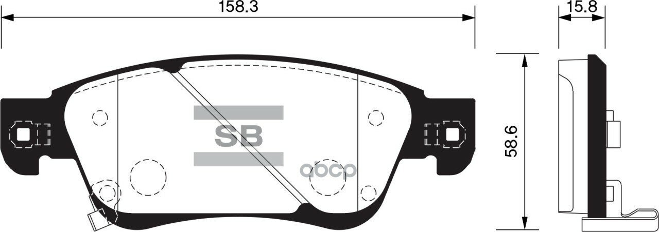 Колодки Торм. пер. Sangsin brake арт. SP1478