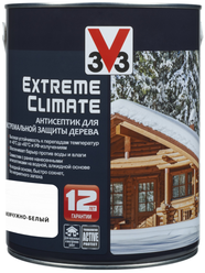 V33 антисептик для экстремальной защиты дерева Extreme Climate, 0.9 л, жемчужно-белый