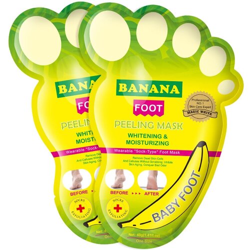 Aichun Beauty Носочки - Пилинг для Ног Baby Foot Отшелушивающие Banana, 40 гр - 2 пары