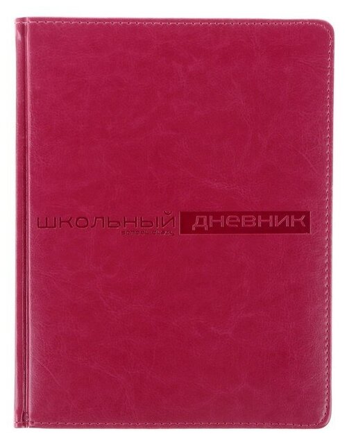 Дневник универсальный для 1-11 классов SIDNEY NEBRASKA, обложка из искусственной кожи, термотиснение, 48 листов, фуксия