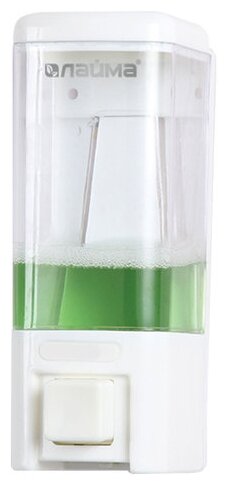 Дозатор для жидкого мыла LAIMA, наливной, 0,48 л, белый, ABS пластик, 605052