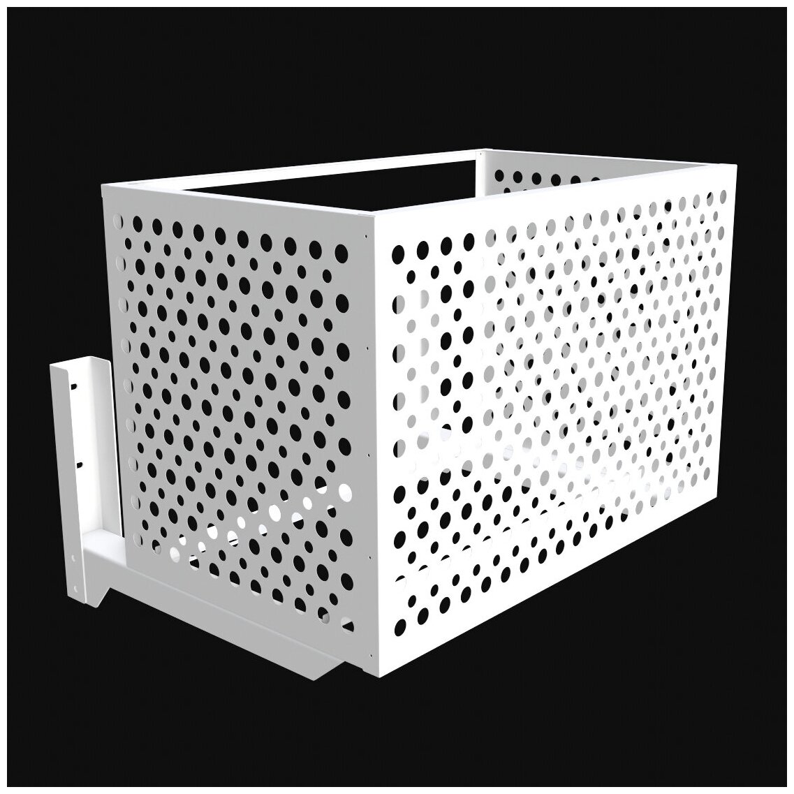 Корзина / короб для наружного блока кондиционера на фасад, 900х600х550мм белая - фотография № 2