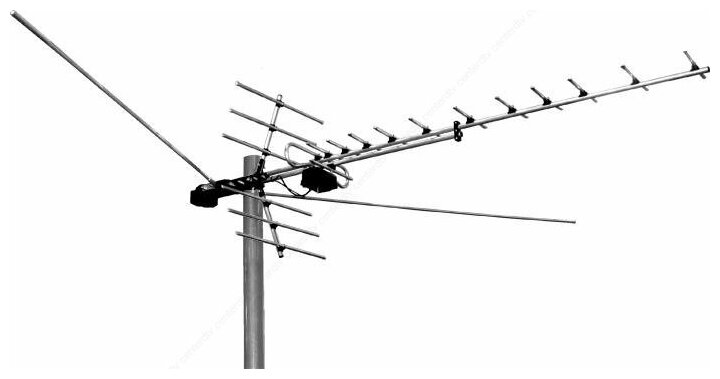 Антенна уличная Дельта Н1181А.03F 12V б/к (активная, DVB-T2, с б/п, 24.5-31 дБ, пакет) - фото №3