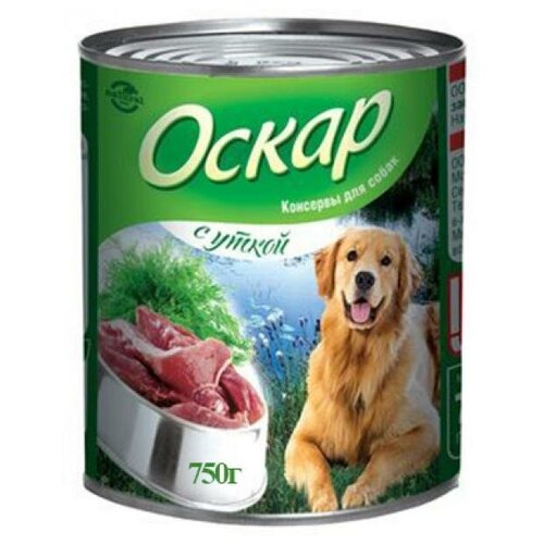 Оскар Консервы для собак с Уткой, 750г 0.75 кг