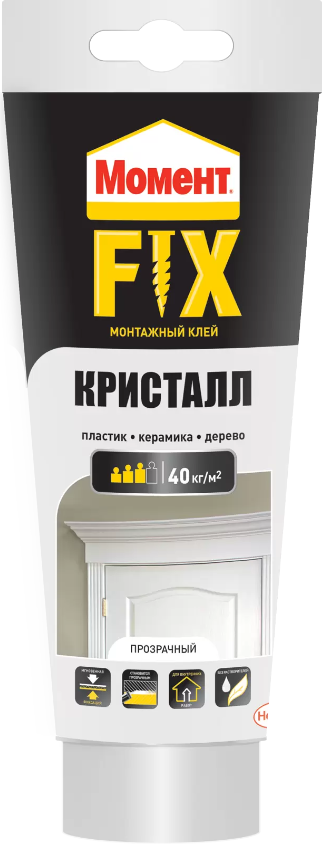 Клей монтажный Момент FIX Кристалл прозрачный (185гр)