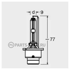 Лампа OSRAM ксеноновая D2S P32D-2 35W OSRAM 66240CLC | цена за 1 шт