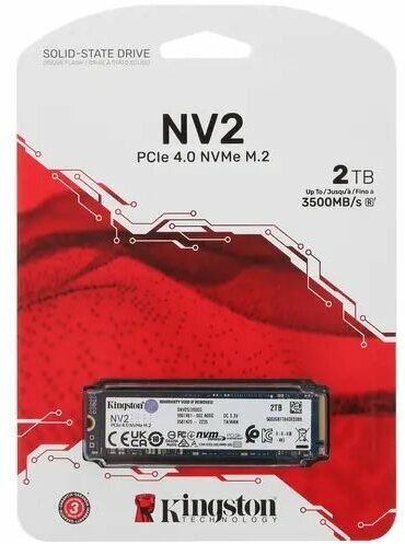 Накопитель KINGSTON SSD M.2 NV2 2TB PCIe 4.0 x4 3D NAND TLC (SNV2S/2000G) - фотография № 11