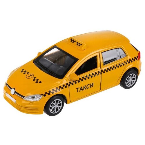 Такси ТЕХНОПАРК Такси (GOLF-T) 1:24, 12 см, желтый такси технопарк hyundai solaris такси solaris2 12tax 1 32 12 см желтый