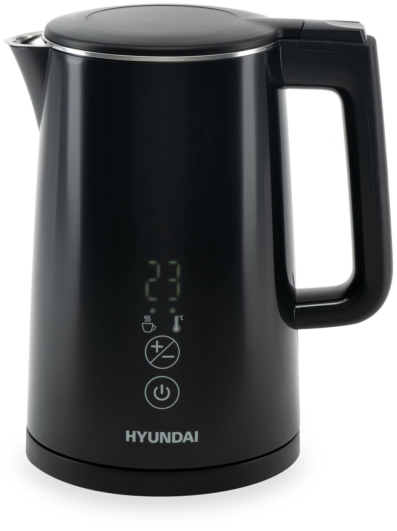 Чайник электрический Hyundai HYK-S5509 черный, металл/пластик - фото №1